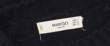 Womens UK Size 8 Mango Black Pullover Jumper