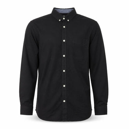 Jack & Jones Men’s Black L Button-Down Cotton Casual Shirt