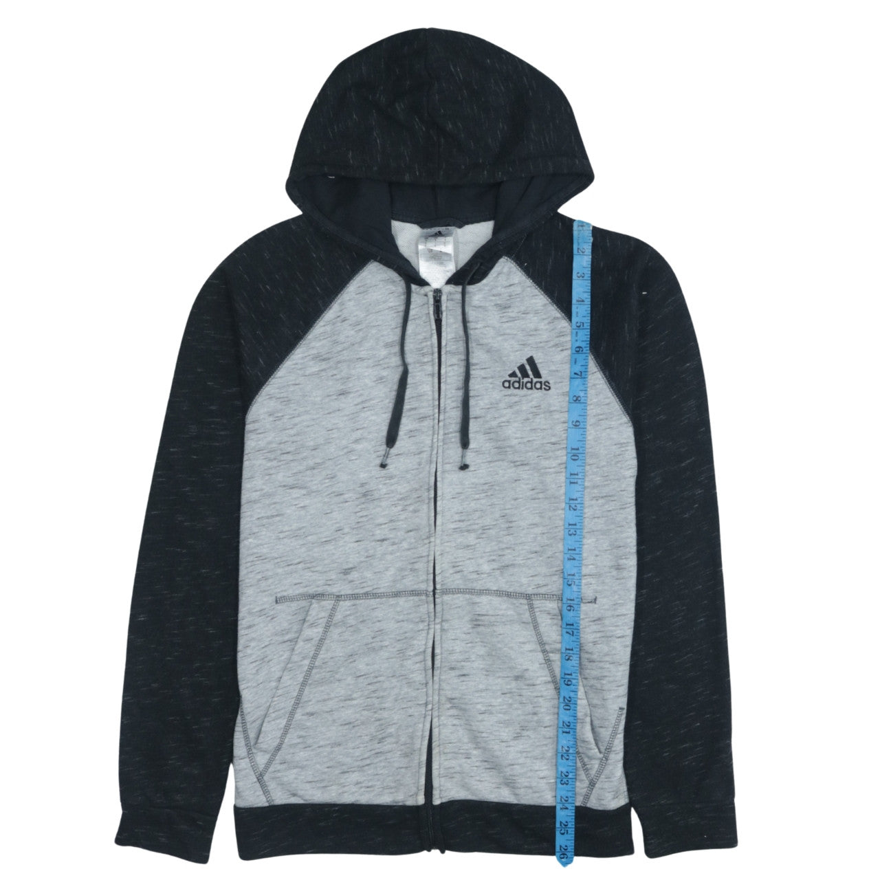 Mens UK Size S adidas Grey Full Zip Hoodie