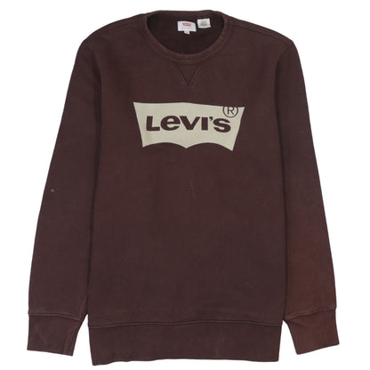 Mens UK Size M Levi's Brown Pullover Sweatshirt