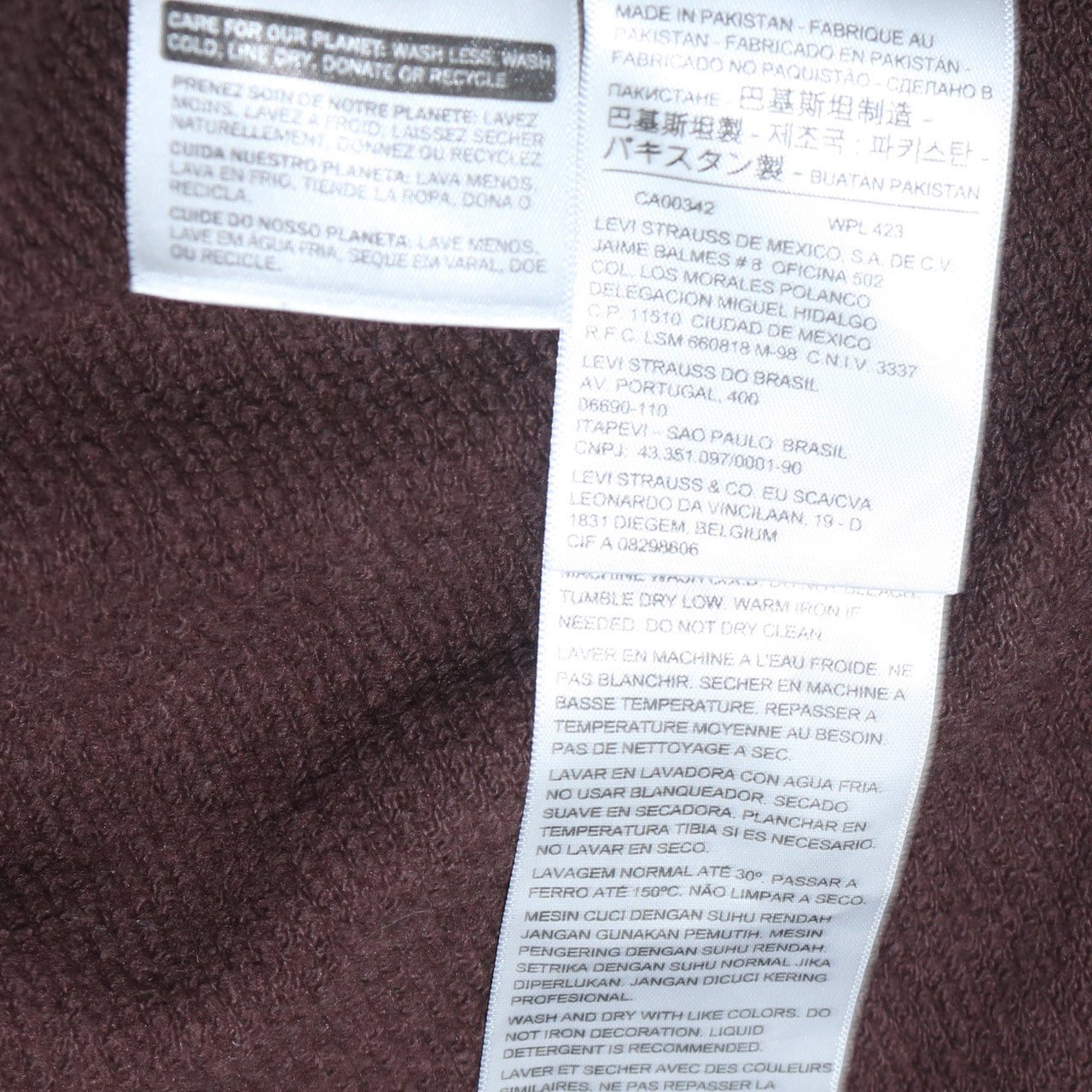 Mens UK Size M Levi's Brown Pullover Sweatshirt