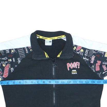 Puma Boys Black Full Zip Hoodie Sweatshirt 11-12Y Peanuts Graphic Print