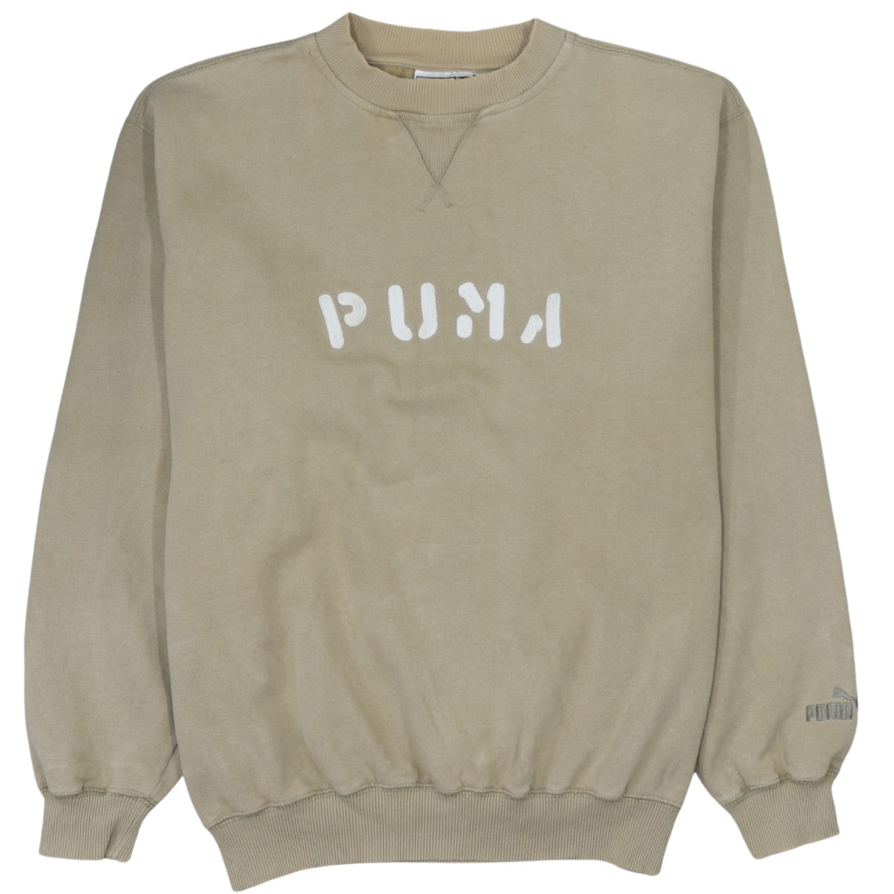 Mens UK Size 2XL PUMA Beige Pullover Sweatshirt