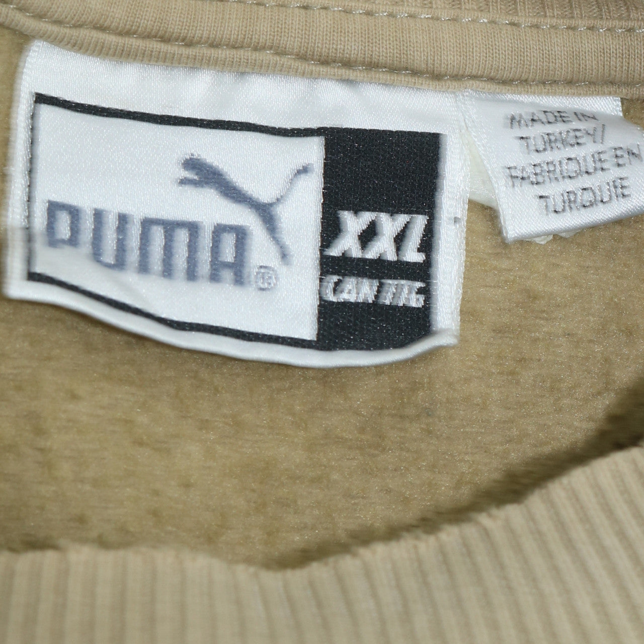 Mens UK Size 2XL PUMA Beige Pullover Sweatshirt