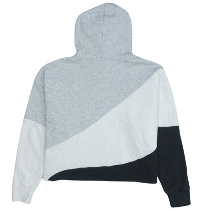 Puma Womens Grey White Black Colourblock Hoodie Size M Pullover