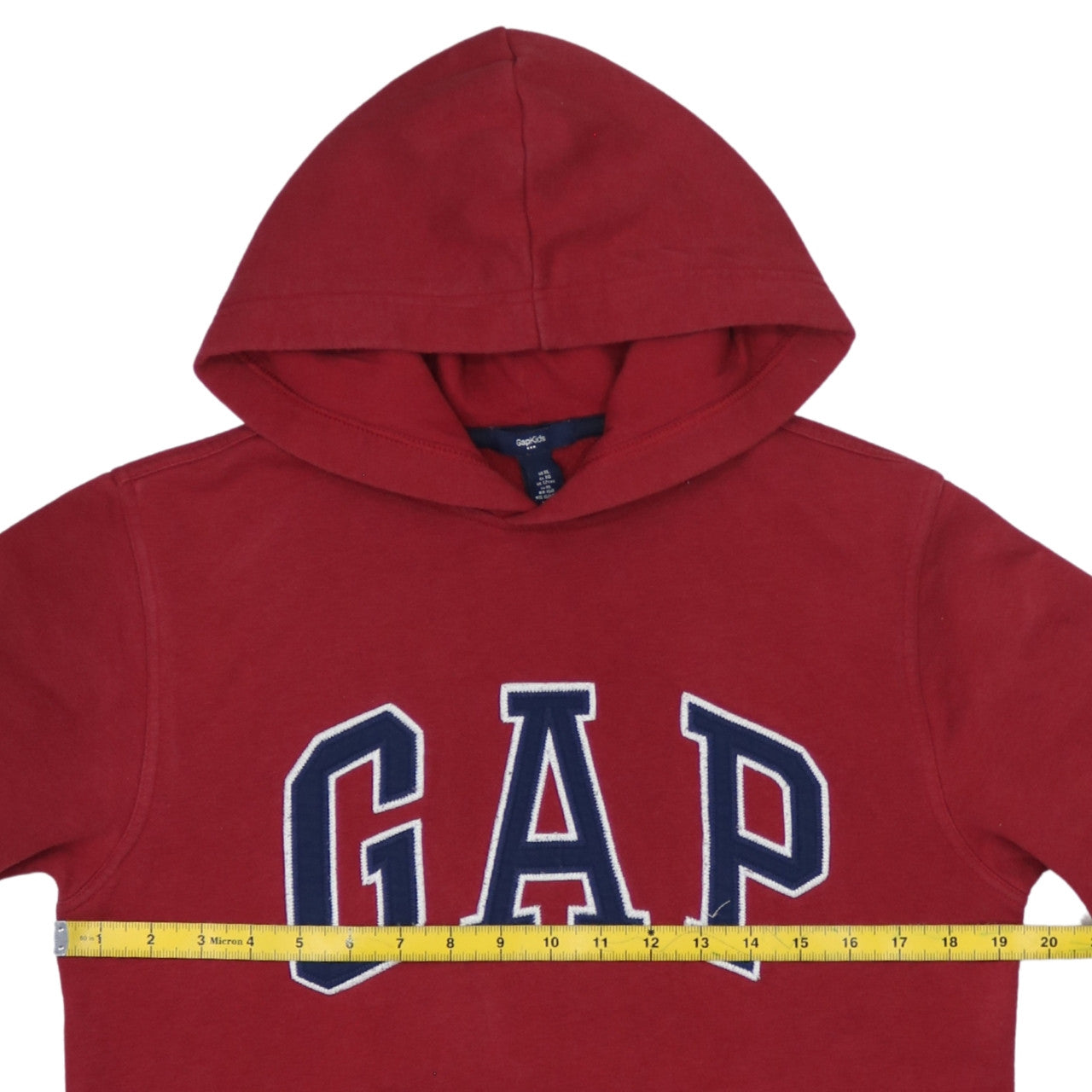 GAP Boys Red Pullover Hoodie 12 Years Logo Graphic Sweatshirt