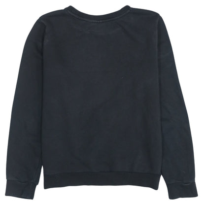 Adidas Womens Black Size 12 Logo Sweatshirt Pullover Cotton