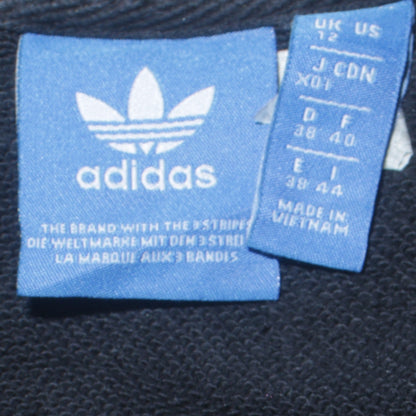 Adidas Womens Black Size 12 Logo Sweatshirt Pullover Cotton