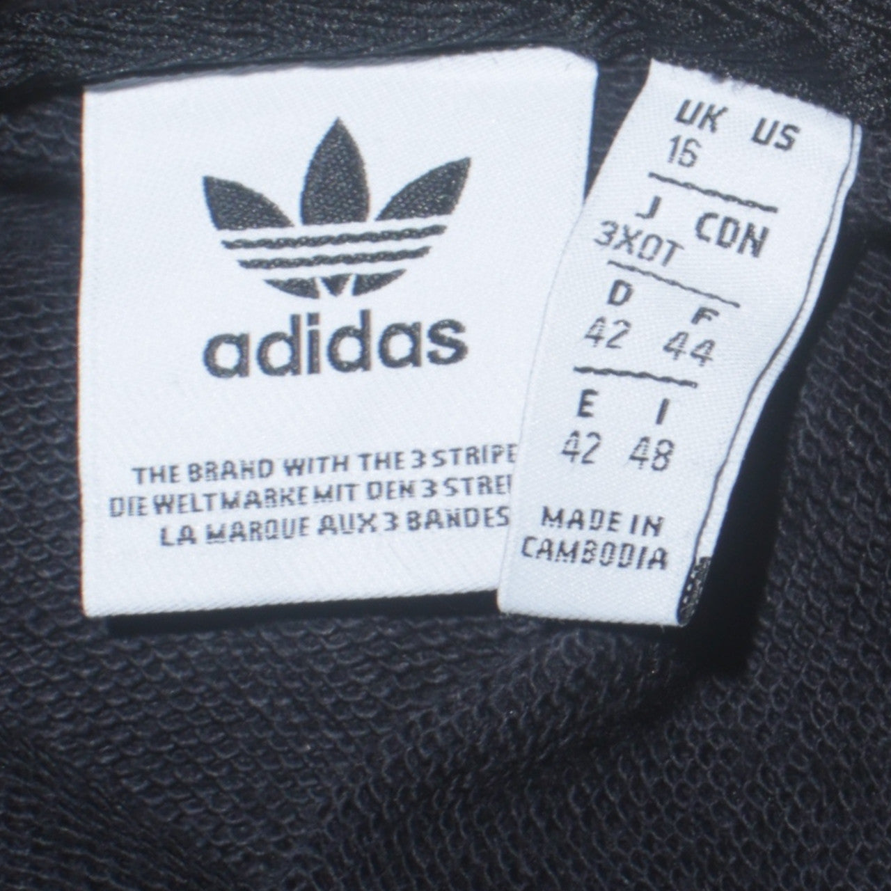 Adidas Womens Black Cropped Hoodie UK 16 Pullover Logo
