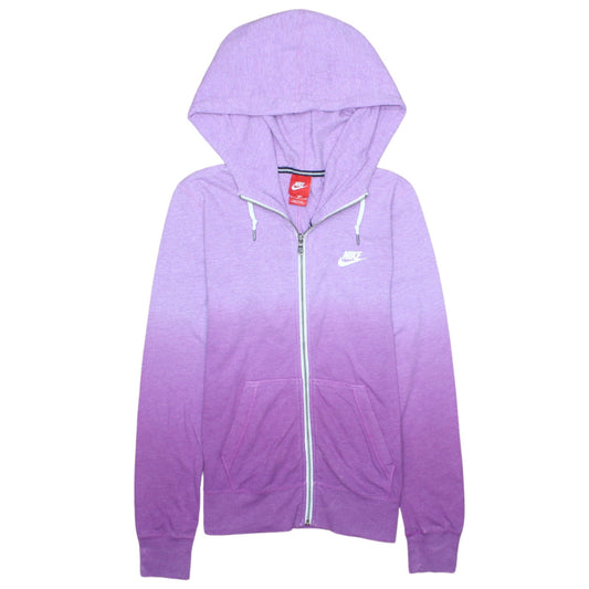 Nike Women’s Purple Ombre Full Zip Hoodie Size M Cotton Blend