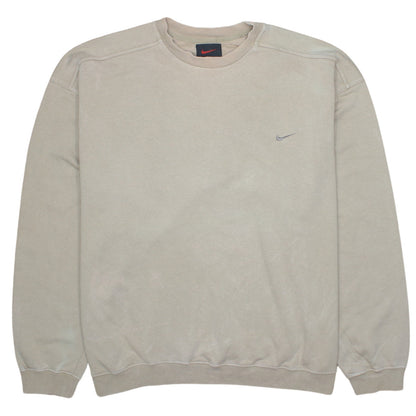 Mens UK Size 2XL Nike Beige Pullover Sweatshirt