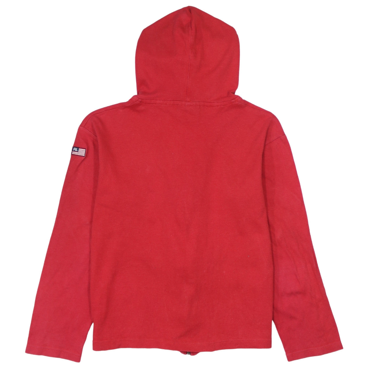 Ralph Lauren Boys Red XL Full Zip Hoodie Jacket Cotton Logo Casual