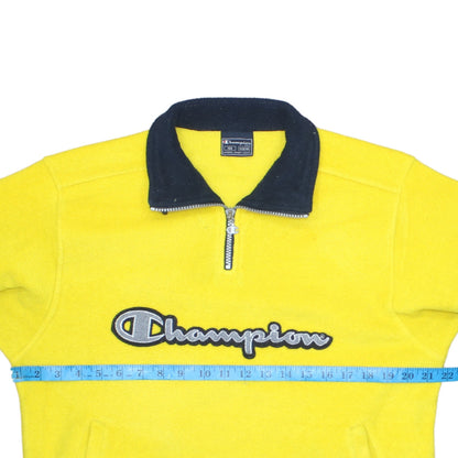 Champion Boys Yellow Fleece 1/4 Zip Logo Sweatshirt 11-12 Years