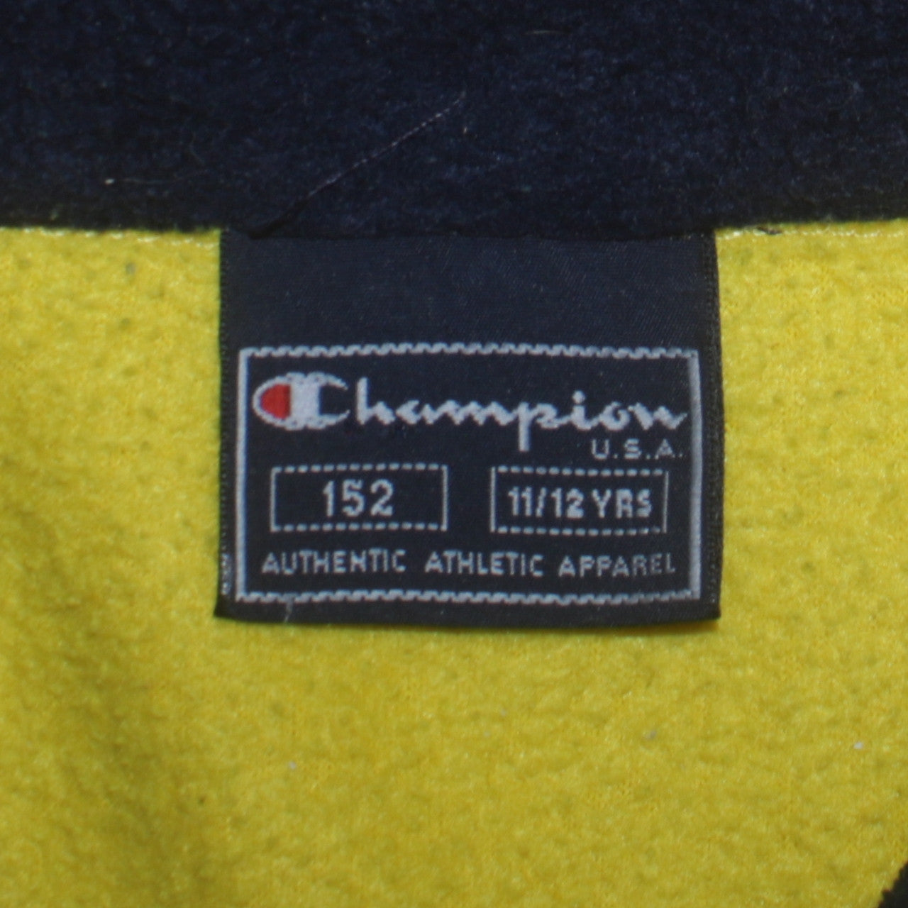 Champion Boys Yellow Fleece 1/4 Zip Logo Sweatshirt 11-12 Years