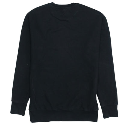 Adidas Girls Black Sweatshirt 13-14 Years Crew Neck Pullover Logo Jumper