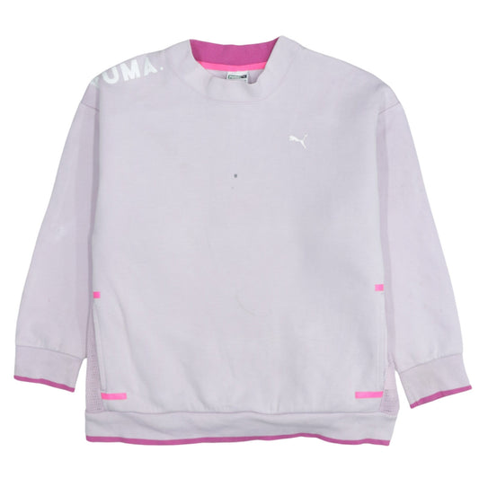 Puma Womens Pink Size 10 Pullover Sweatshirt Long Sleeve Sportswear