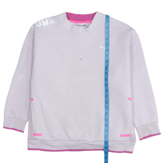 Puma Womens Pink Size 10 Pullover Sweatshirt Long Sleeve Sportswear