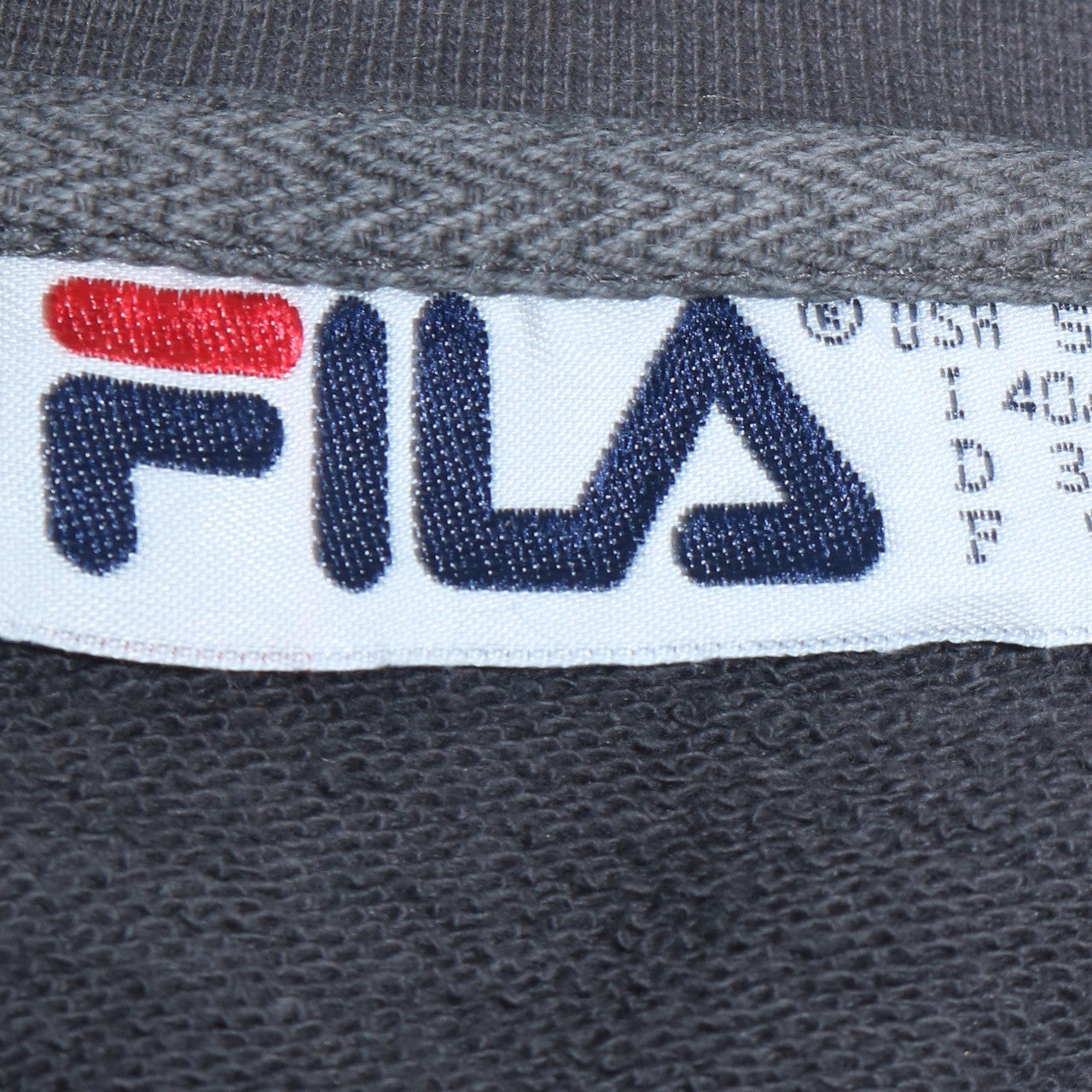 Fila Womens Black V-Neck Sweatshirt Size S Long Sleeve Cotton Blend