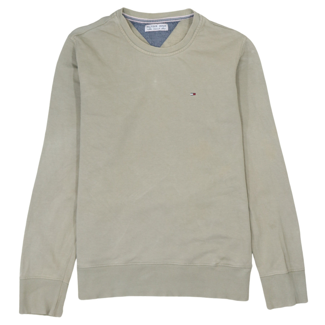 Tommy Hilfiger Men Beige Medium Pullover Sweatshirt Graphic Logo