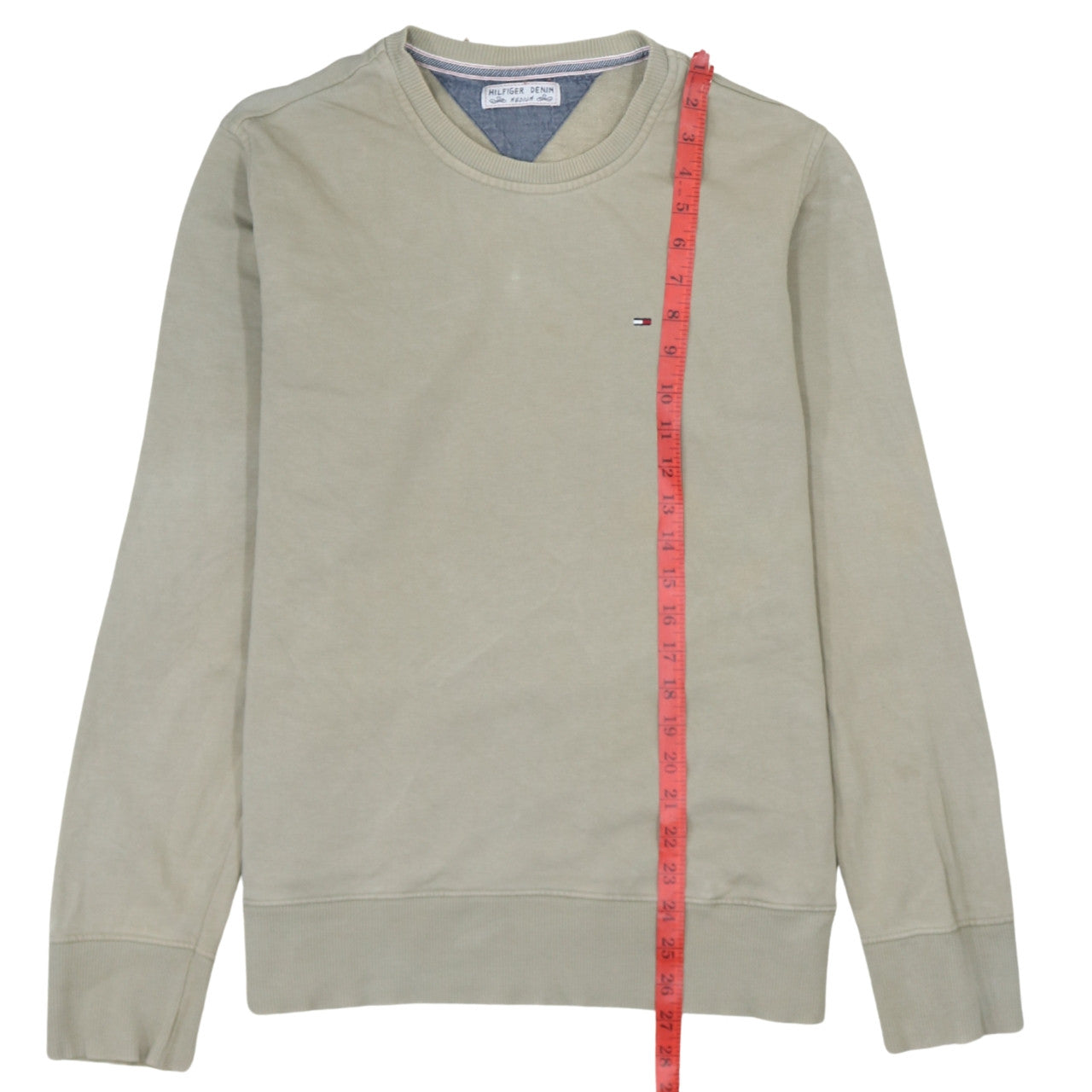 Tommy Hilfiger Men Beige Medium Pullover Sweatshirt Graphic Logo