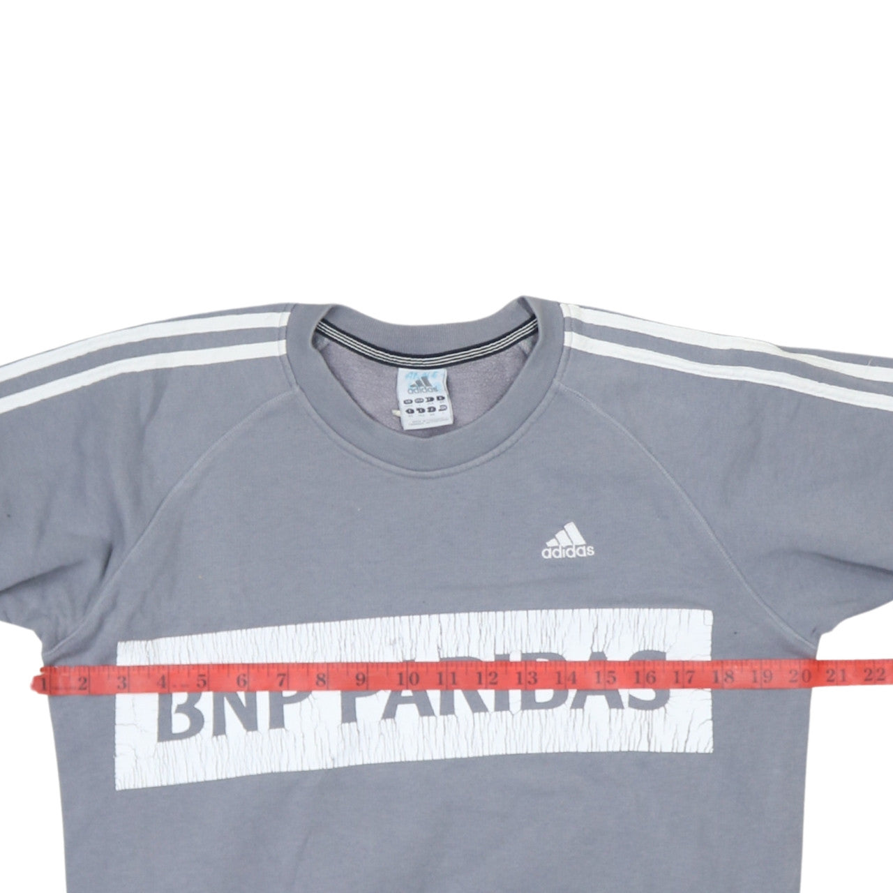 Adidas Boys Grey Sweatshirt 13-14Y Tennis Pullover Graphic Logo Regular Fit