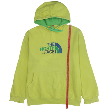 The North Face Mens Yellow Hoodie Pullover Logo L Cotton Sweatshirt
