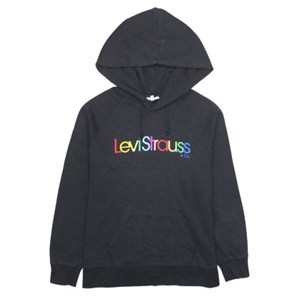 Levi Strauss Men's Black Medium Pullover Hoodie Logo Graphic