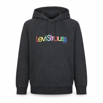 Levi Strauss Men's Black Medium Pullover Hoodie Logo Graphic