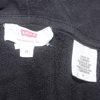 Levi Strauss Men's Black Medium Pullover Hoodie Logo Graphic
