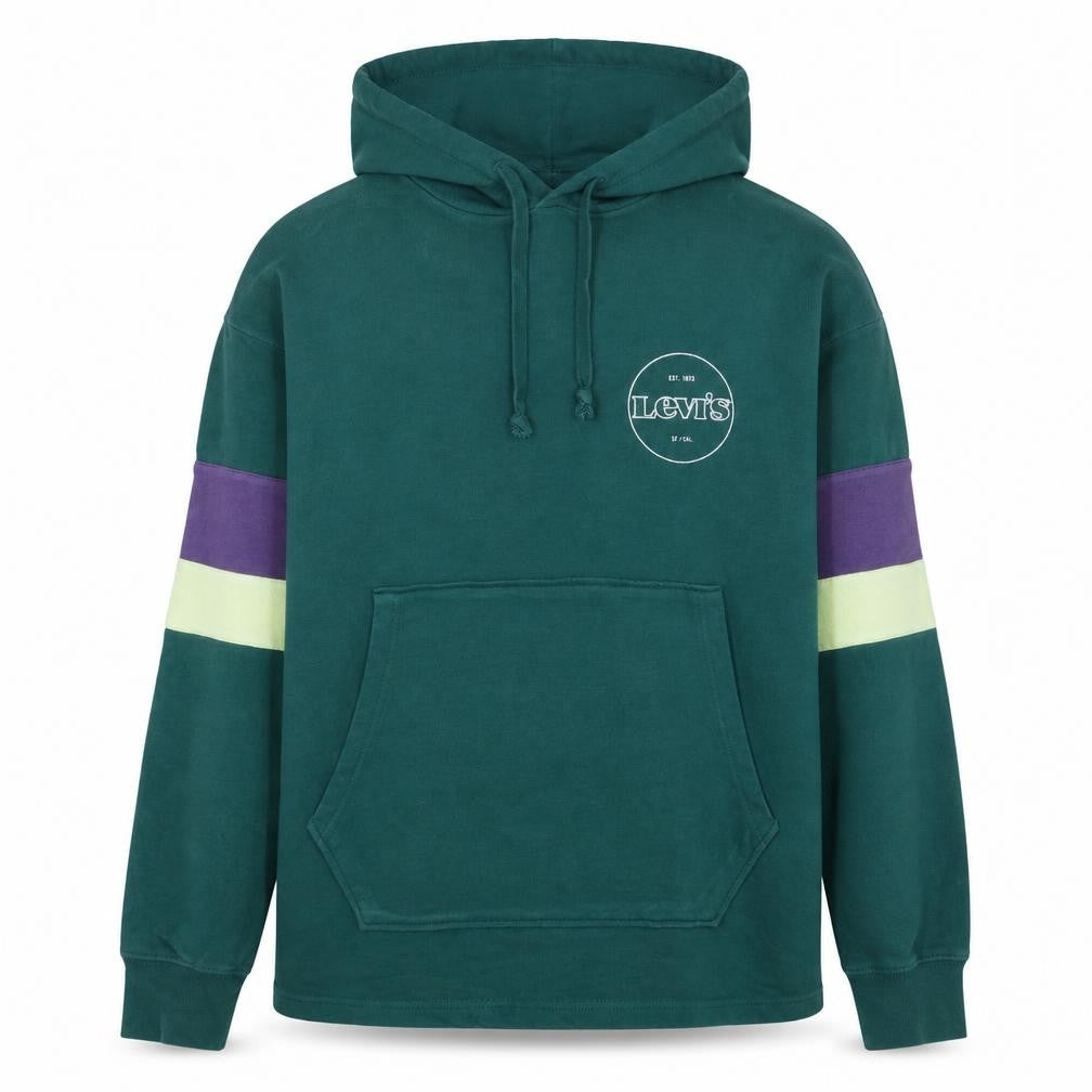Mens UK Size S Levi's Green Pullover Hoodie