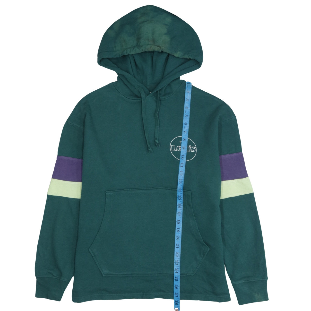 Mens UK Size S Levi's Green Pullover Hoodie