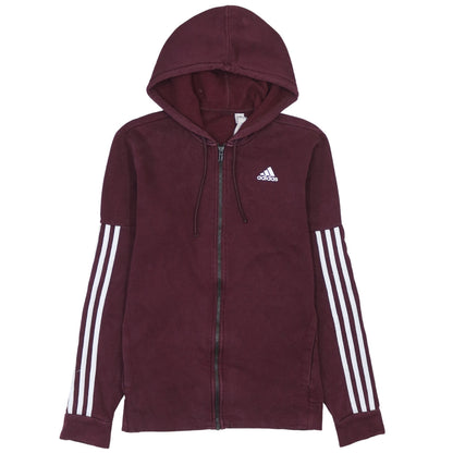 Mens UK Size M adidas Red Full Zip Hoodie