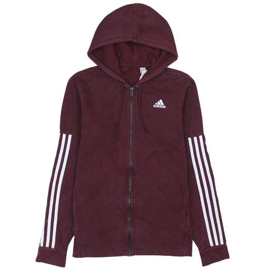 Mens UK Size M adidas Red Full Zip Hoodie
