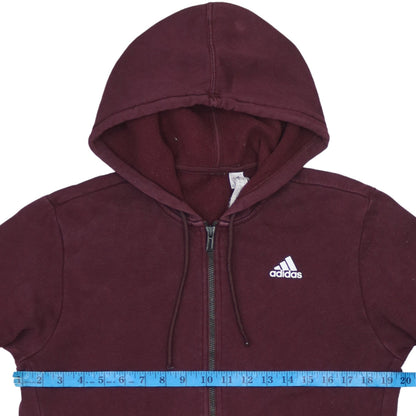 Mens UK Size M adidas Red Full Zip Hoodie