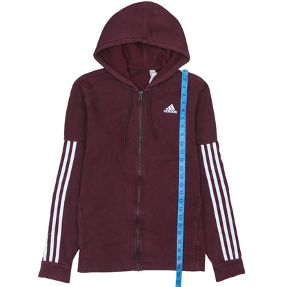 Mens UK Size M adidas Red Full Zip Hoodie