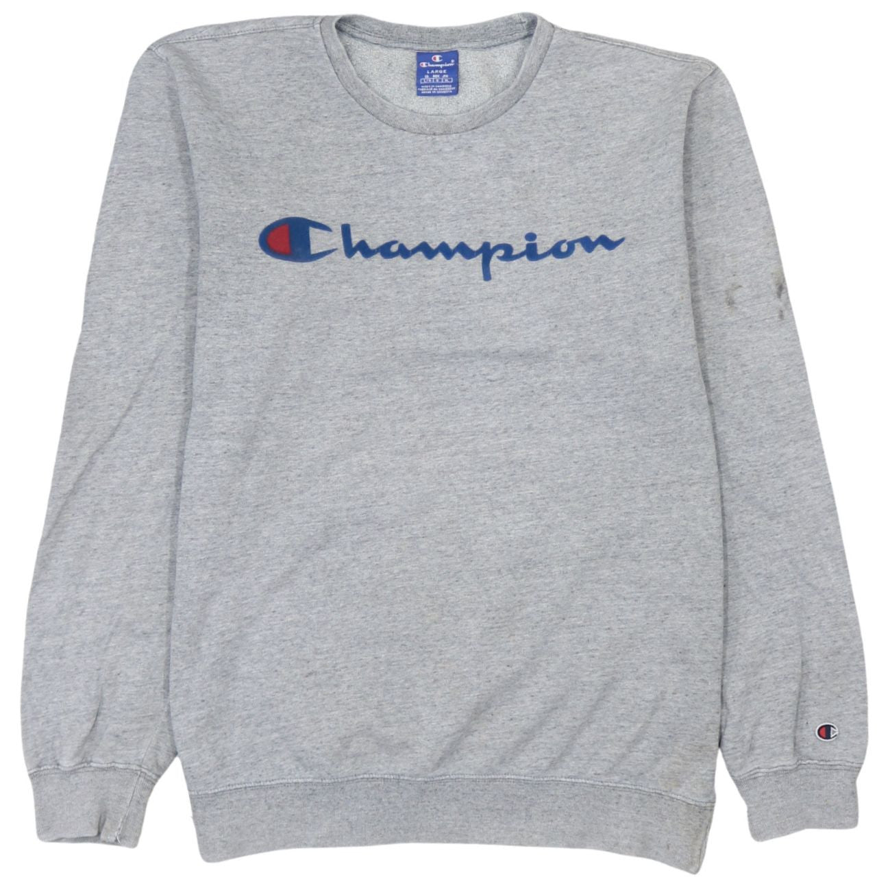 Mens UK Size L Champion Grey Pullover Sweatshirt