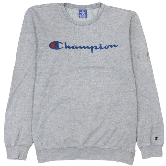 Mens UK Size L Champion Grey Pullover Sweatshirt