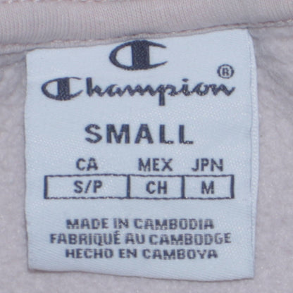 Champion Women’s Beige Small Sweatshirt Crew Neck Long Sleeve Logo