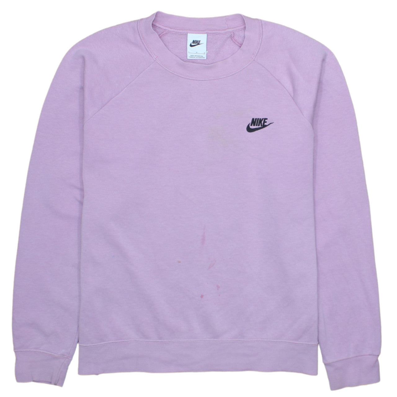 Nike Women Purple Pullover Sweatshirt L Logo Raglan Long Sleeve