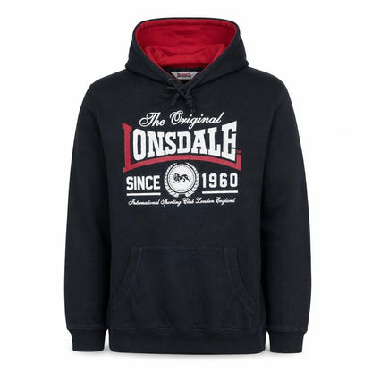 Mens UK Size S Lonsdale Black Pullover Hoodie