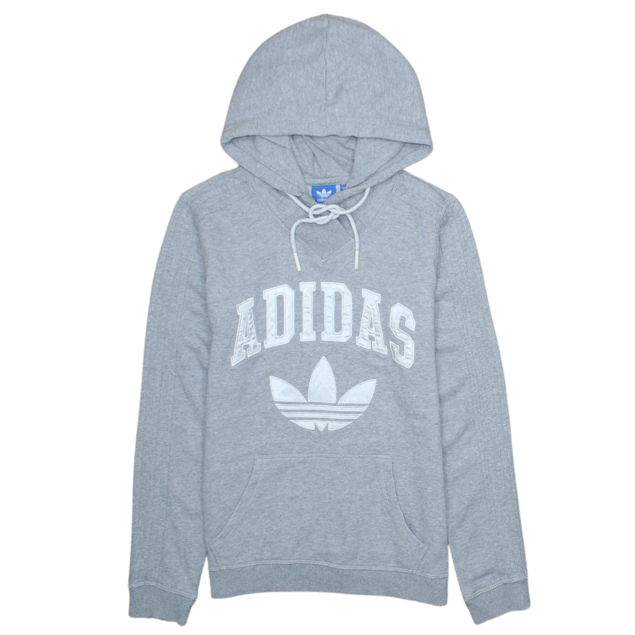 Adidas Womens Grey Hoodie Sweatshirt UK 12 Pullover Long Sleeve Casual