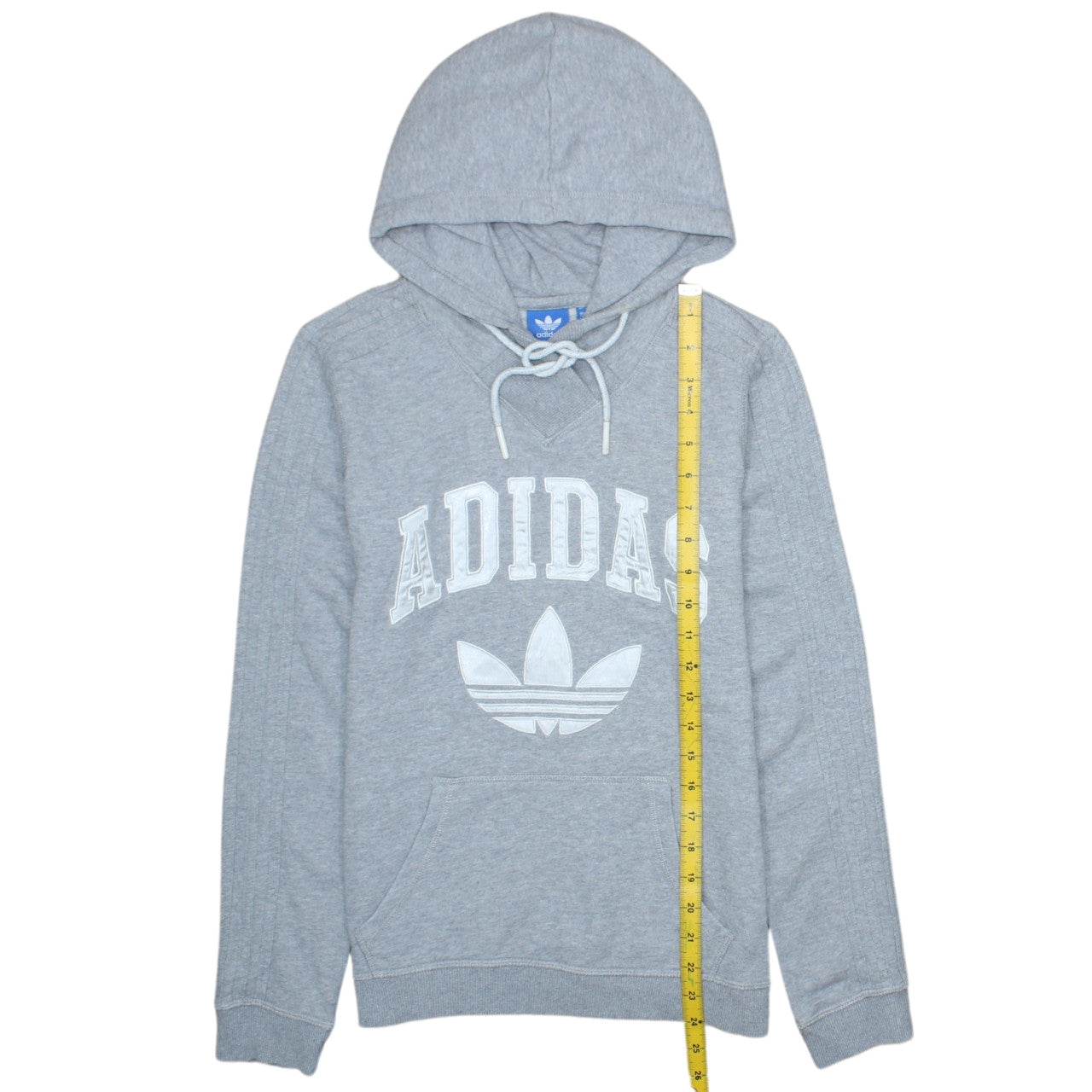 Adidas Womens Grey Hoodie Sweatshirt UK 12 Pullover Long Sleeve Casual