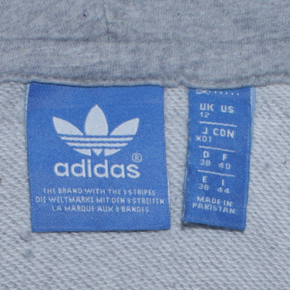 Adidas Womens Grey Hoodie Sweatshirt UK 12 Pullover Long Sleeve Casual