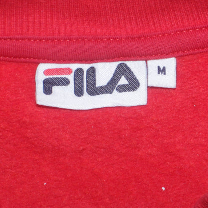 Fila Womens Red White Blue Sweatshirt M Logo Pullover Casual Top