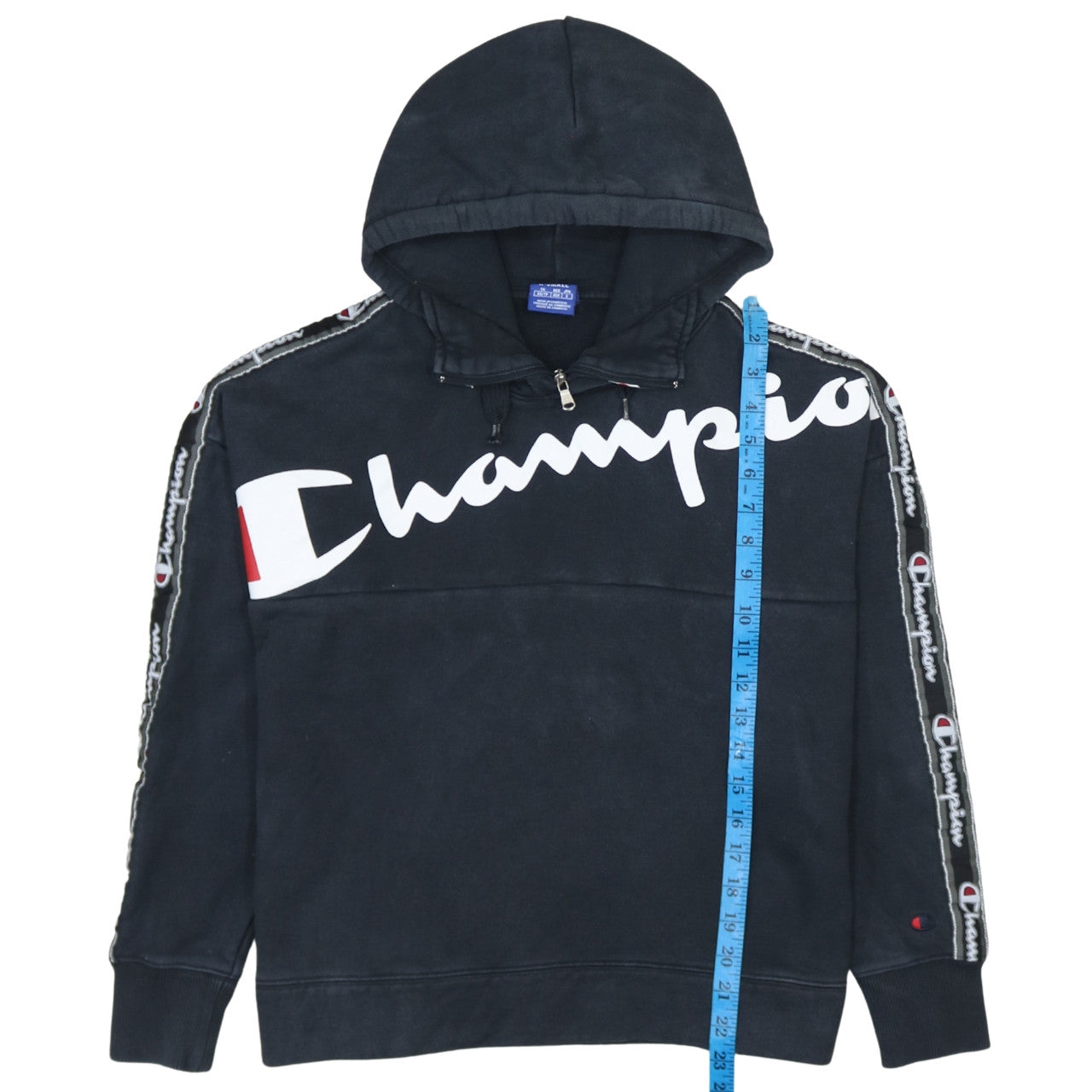 Mens UK Size XS Champion Black Pullover Hoodie