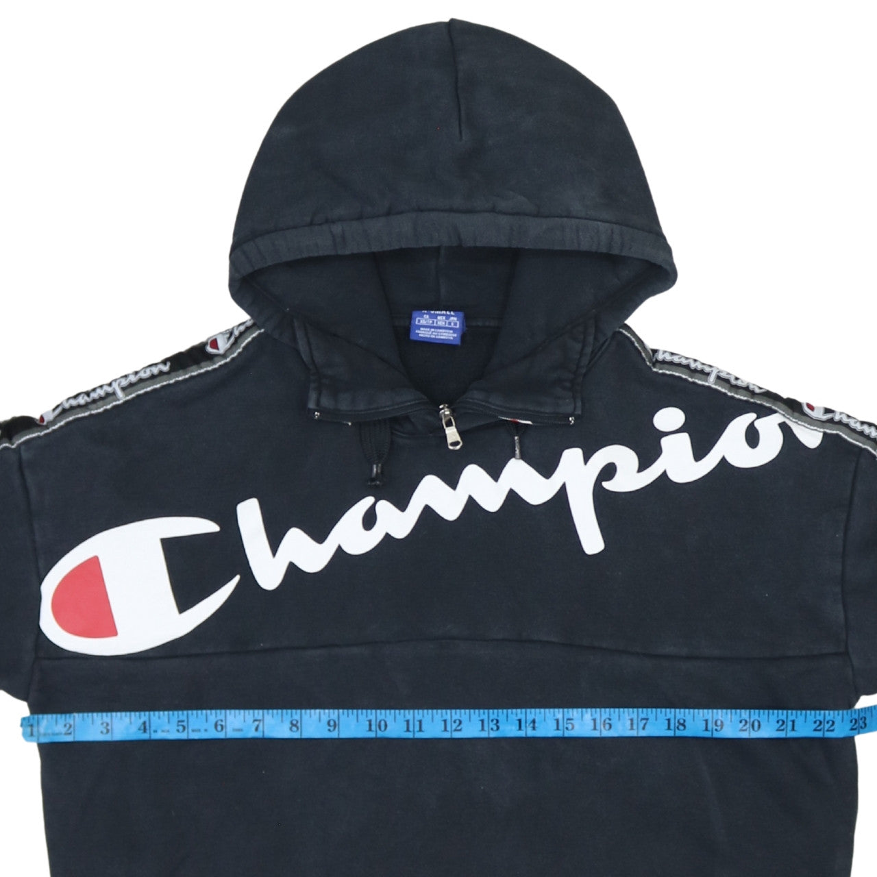 Mens UK Size XS Champion Black Pullover Hoodie