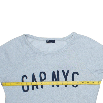 GAP Women’s Grey Sweatshirt Small Pullover Crew Neck Logo Print