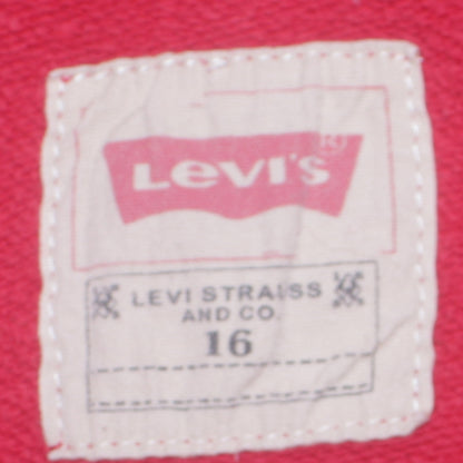 Levi's Boys Red Pullover Hoodie 16 Years Graphic Logo Casual Sweatshirt
