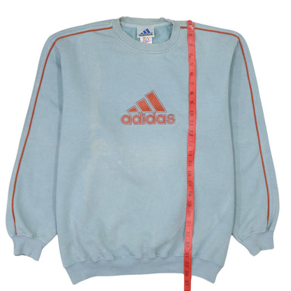 Mens UK Size S adidas Blue Pullover Sweatshirt