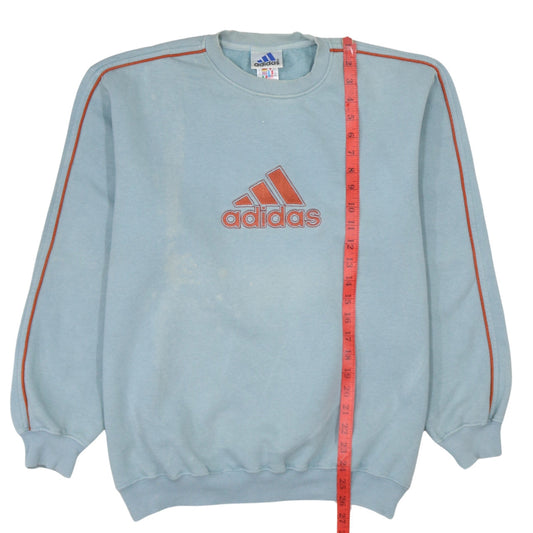Mens UK Size S adidas Blue Pullover Sweatshirt